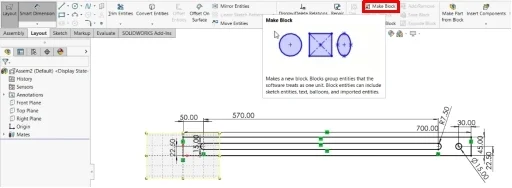 SOLIDWORKS Layout Sketch