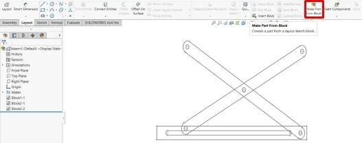 SOLIDWORKS Layout Sketch