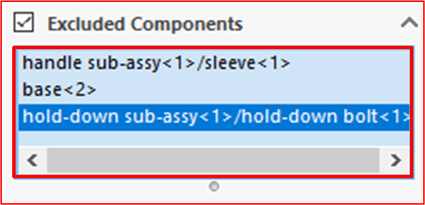 Exclude Components