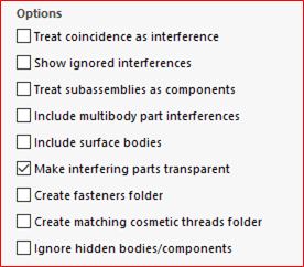 detection settings