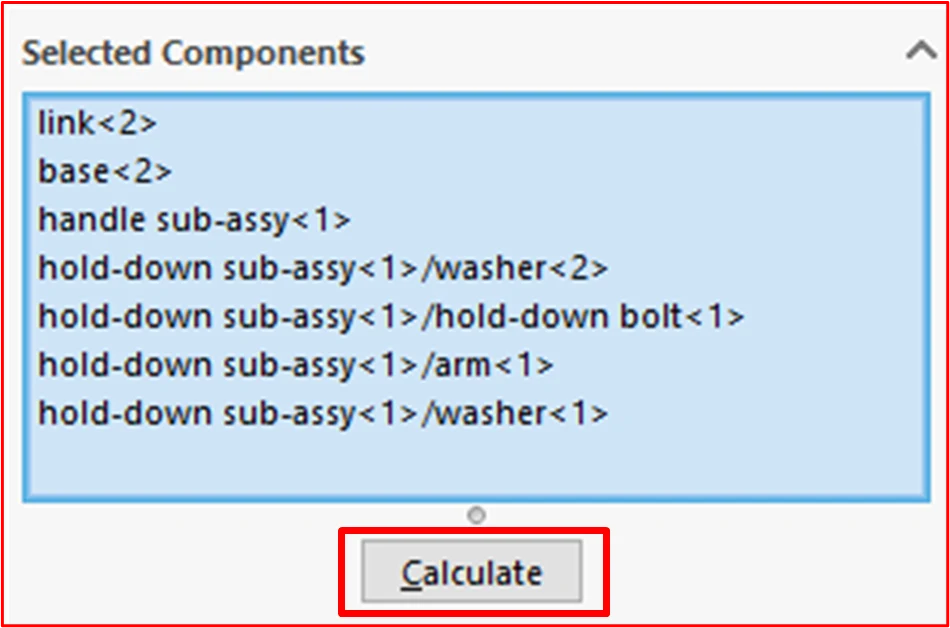 Selected components
