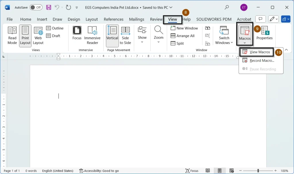 PDM Auto-Update in MS Office using Macro - SOLIDWORKS Reseller